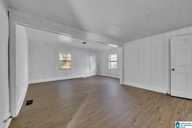 empty room featuring hardwood / wood-style floors