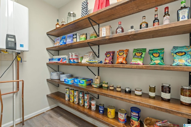 pantry with water heater