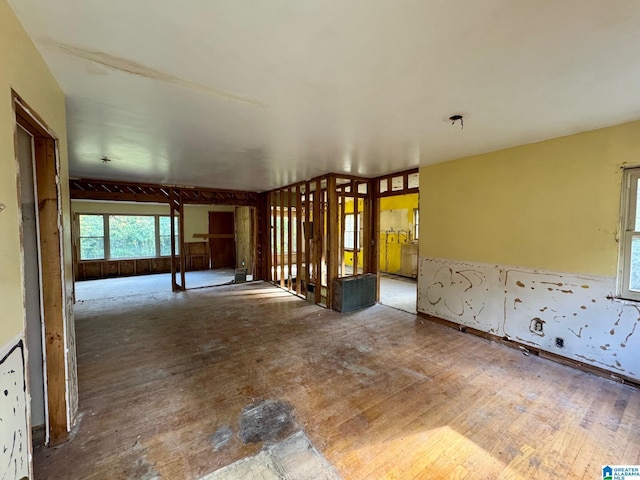 empty room featuring wood-type flooring