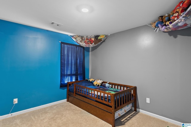 view of carpeted bedroom