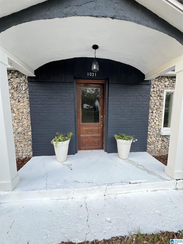 view of doorway to property