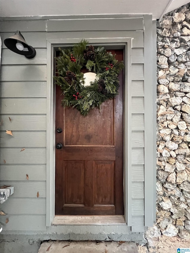 view of doorway to property