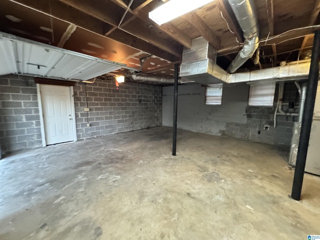 view of basement