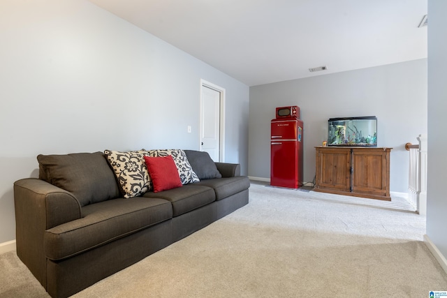 view of carpeted living room