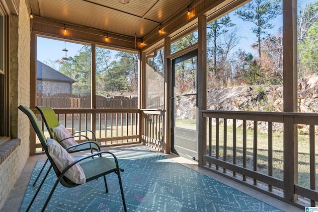 view of sunroom / solarium