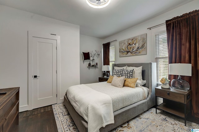 bedroom featuring hardwood / wood-style flooring