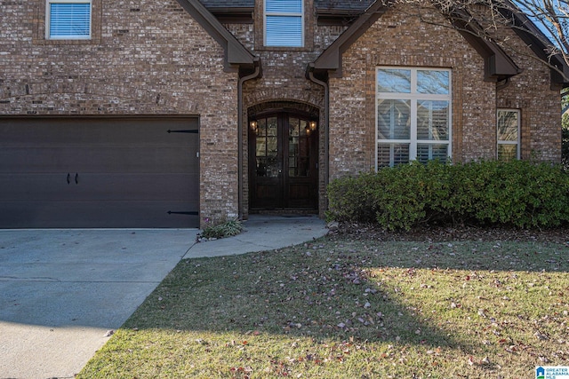 entrance to property with french doors