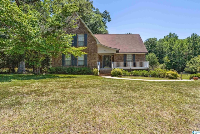 view of front of property with a front yard