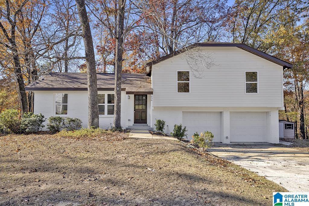 tri-level home with a garage