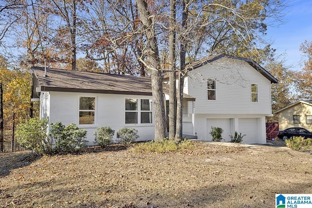 tri-level home featuring a garage