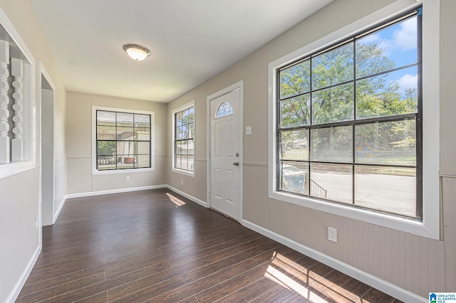 entryway featuring dark hardwood / wood-style floors