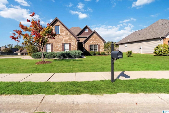 view of front of home featuring a front yard