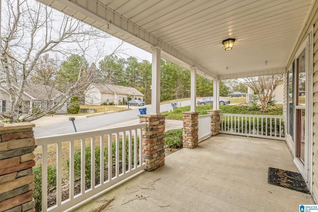 view of patio / terrace with a porch