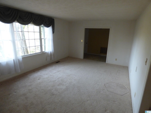 spare room with light carpet