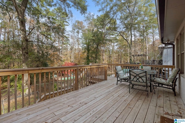 view of wooden terrace