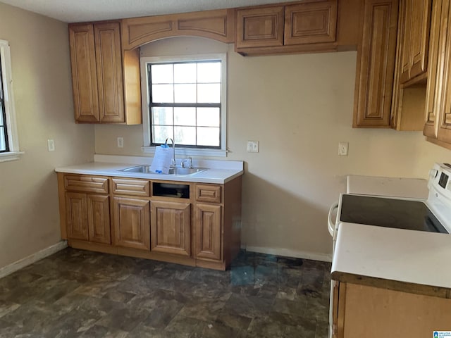 kitchen with range and sink