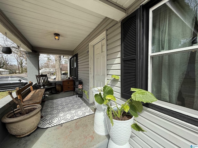 view of patio with a porch