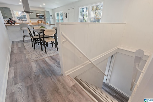 interior space featuring hardwood / wood-style floors