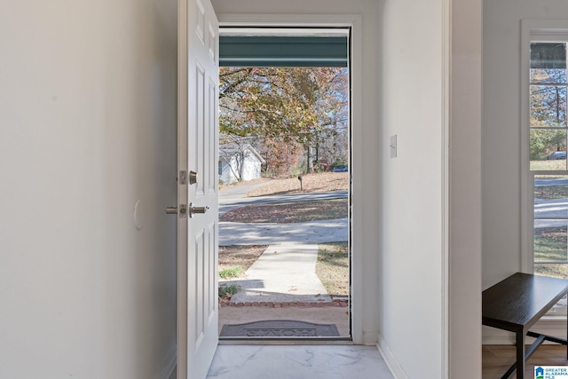 entryway featuring a wealth of natural light