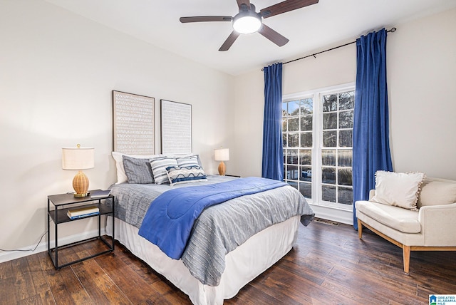 169 Glen Abbey Way, Alabaster, AL 35007 - bedroom featuring dark wood-style floors and a ceiling fan