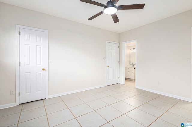 169 Glen Abbey Way, Alabaster, AL 35007 - empty room with ceiling fan, light tile patterned floors, and baseboards