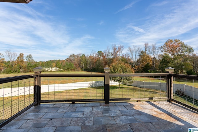 view of patio with a balcony