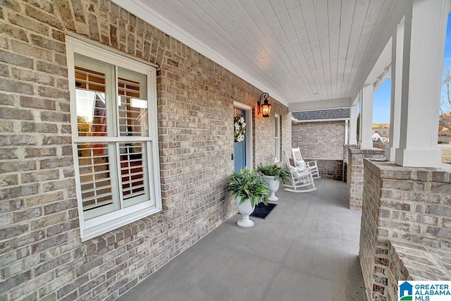 view of patio / terrace featuring covered porch