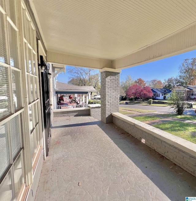 view of patio with a porch