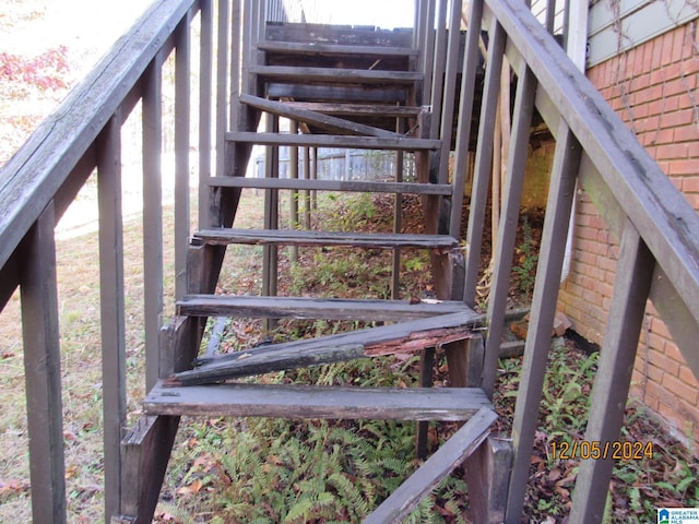 view of stairs