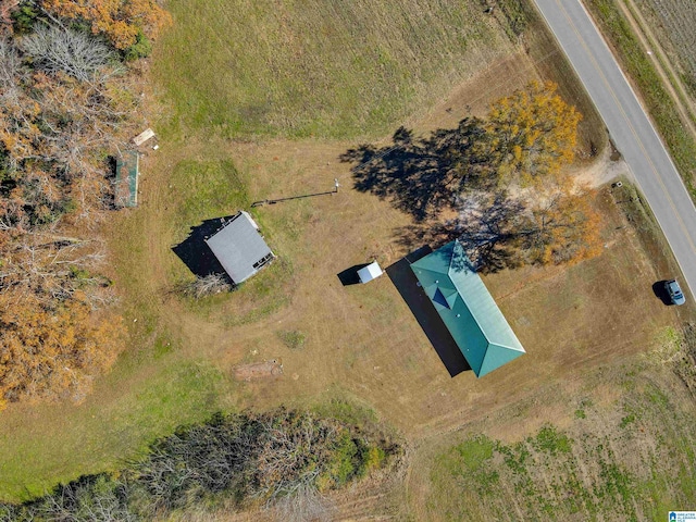 bird's eye view with a rural view