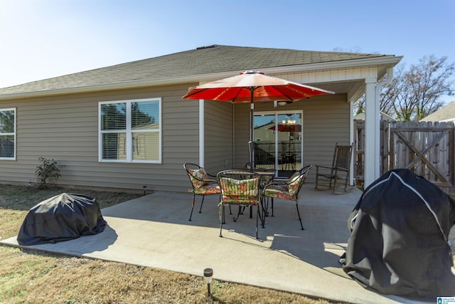 rear view of property with a patio