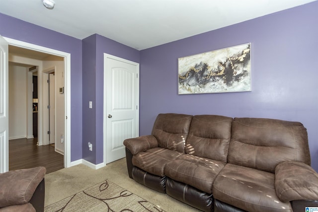 view of carpeted living room