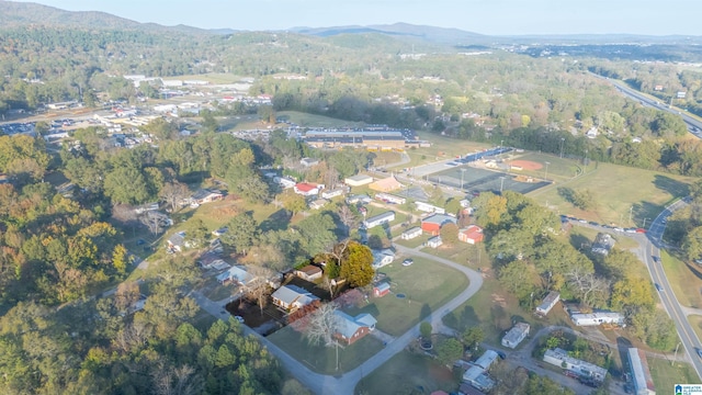 bird's eye view with a mountain view