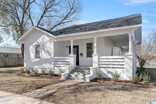 bungalow with covered porch