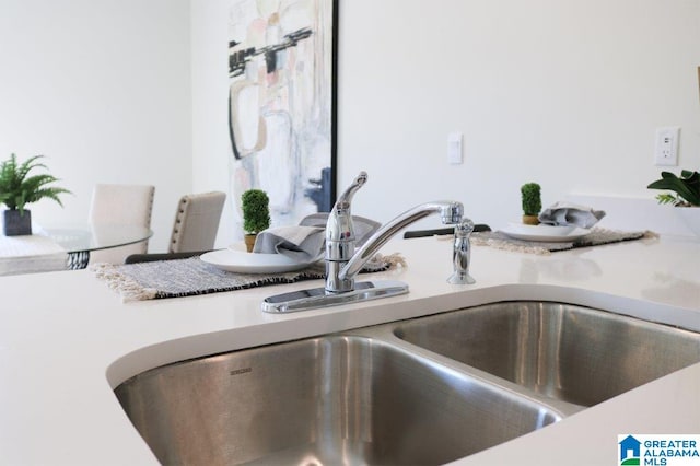 interior details featuring sink