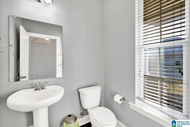 bathroom with toilet and sink