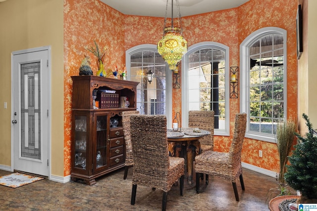 dining room featuring a healthy amount of sunlight