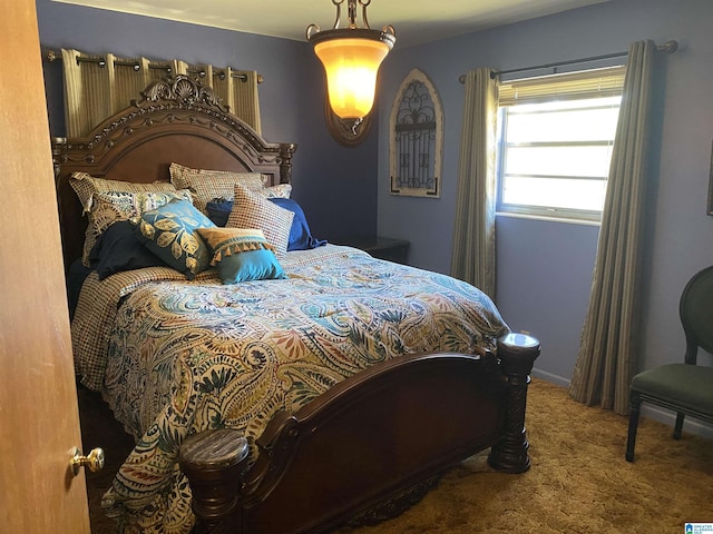 view of carpeted bedroom