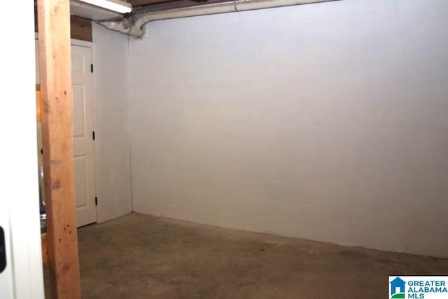 view of basement