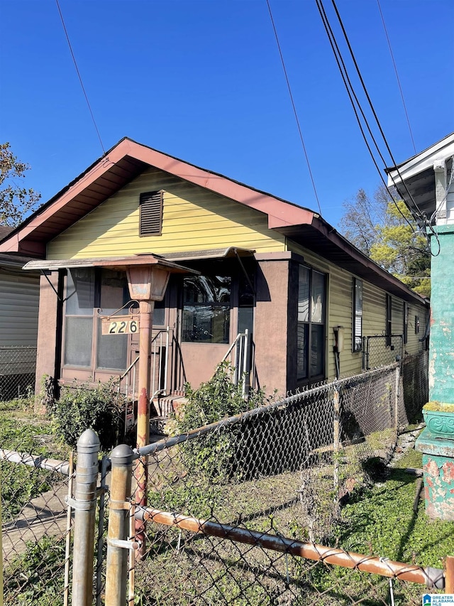 view of bungalow-style home