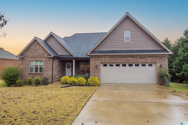 craftsman inspired home featuring a garage