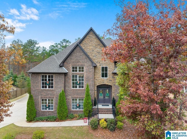 view of front of house featuring french doors