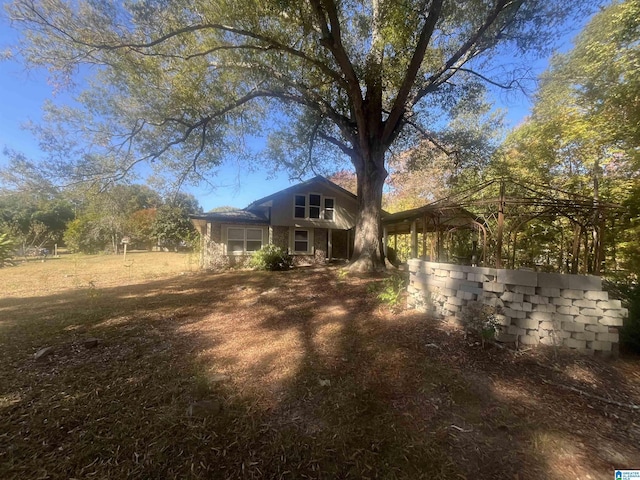 exterior space with a gazebo