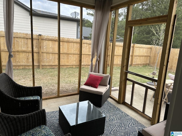 sunroom / solarium with plenty of natural light