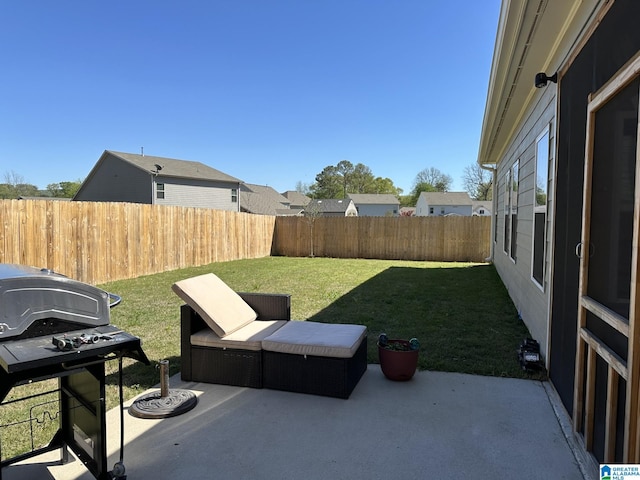 view of patio featuring grilling area