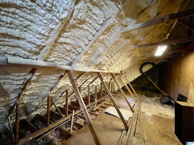 view of attic