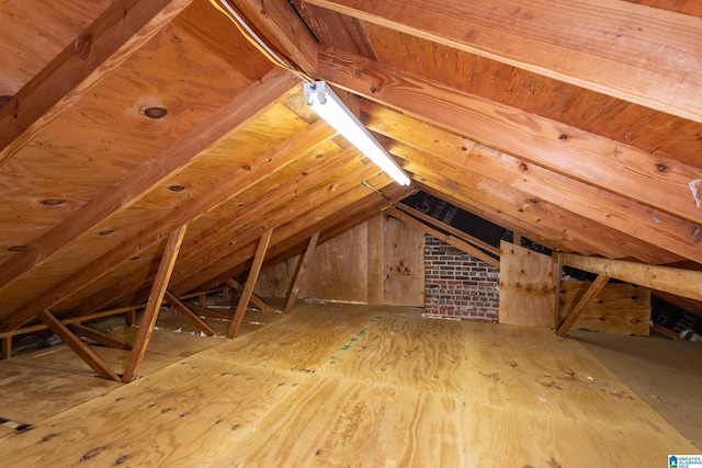 view of attic