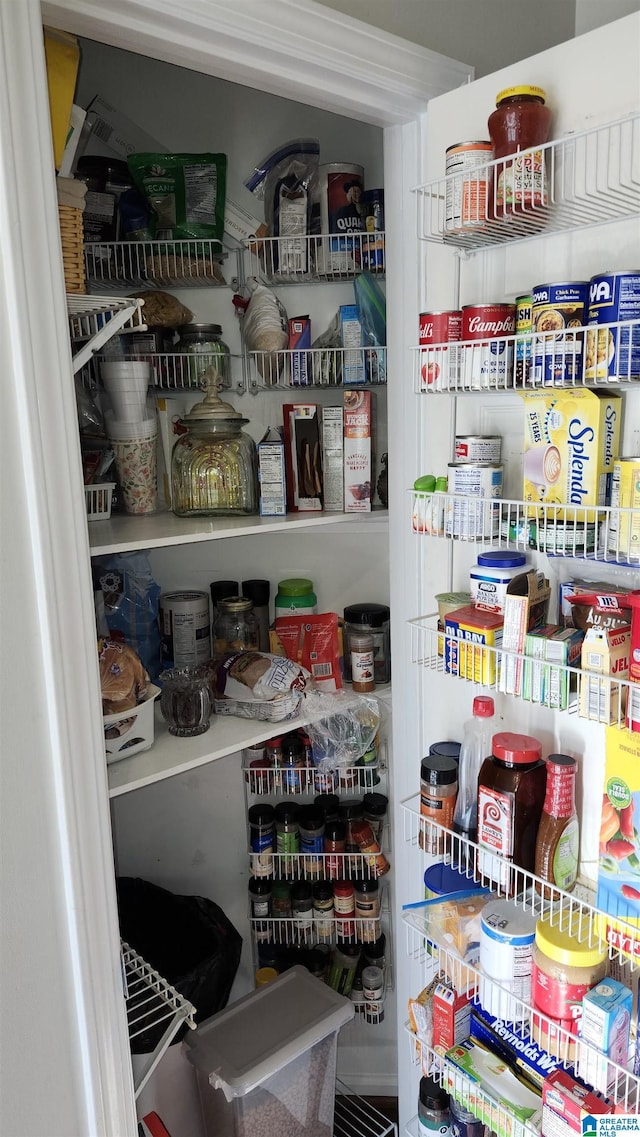 view of pantry