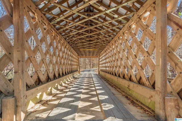 view of unfinished attic