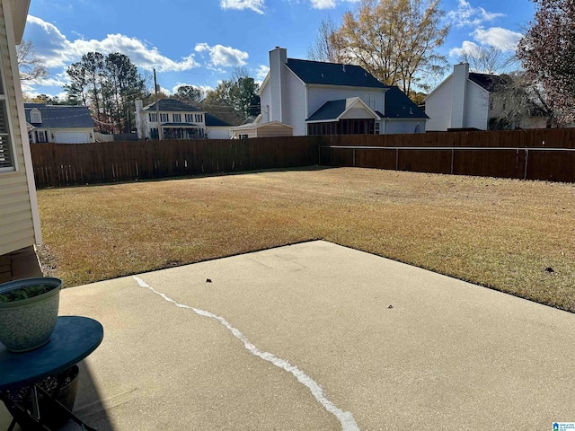 view of yard with a patio